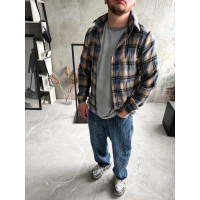 Сорочка байкова  вільна посадка чоловіча в клітинку