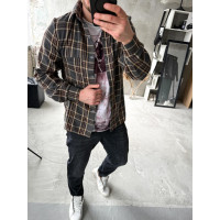 Сорочка байкова  вільна посадка чоловіча в клітинку