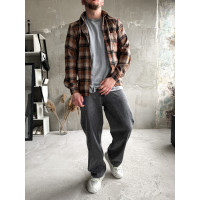 Сорочка байкова  вільна посадка чоловіча в клітинку