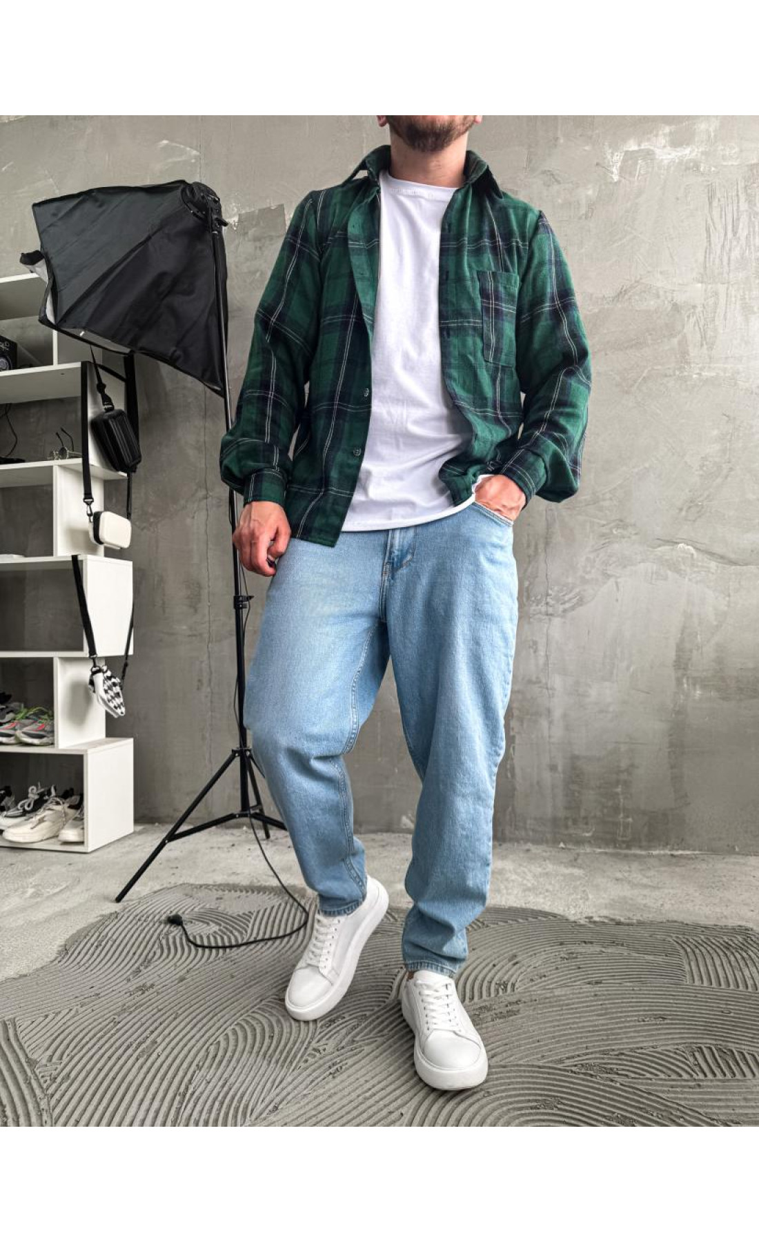 Сорочка гайкова чоловіча  в клітинку літо весна drapp