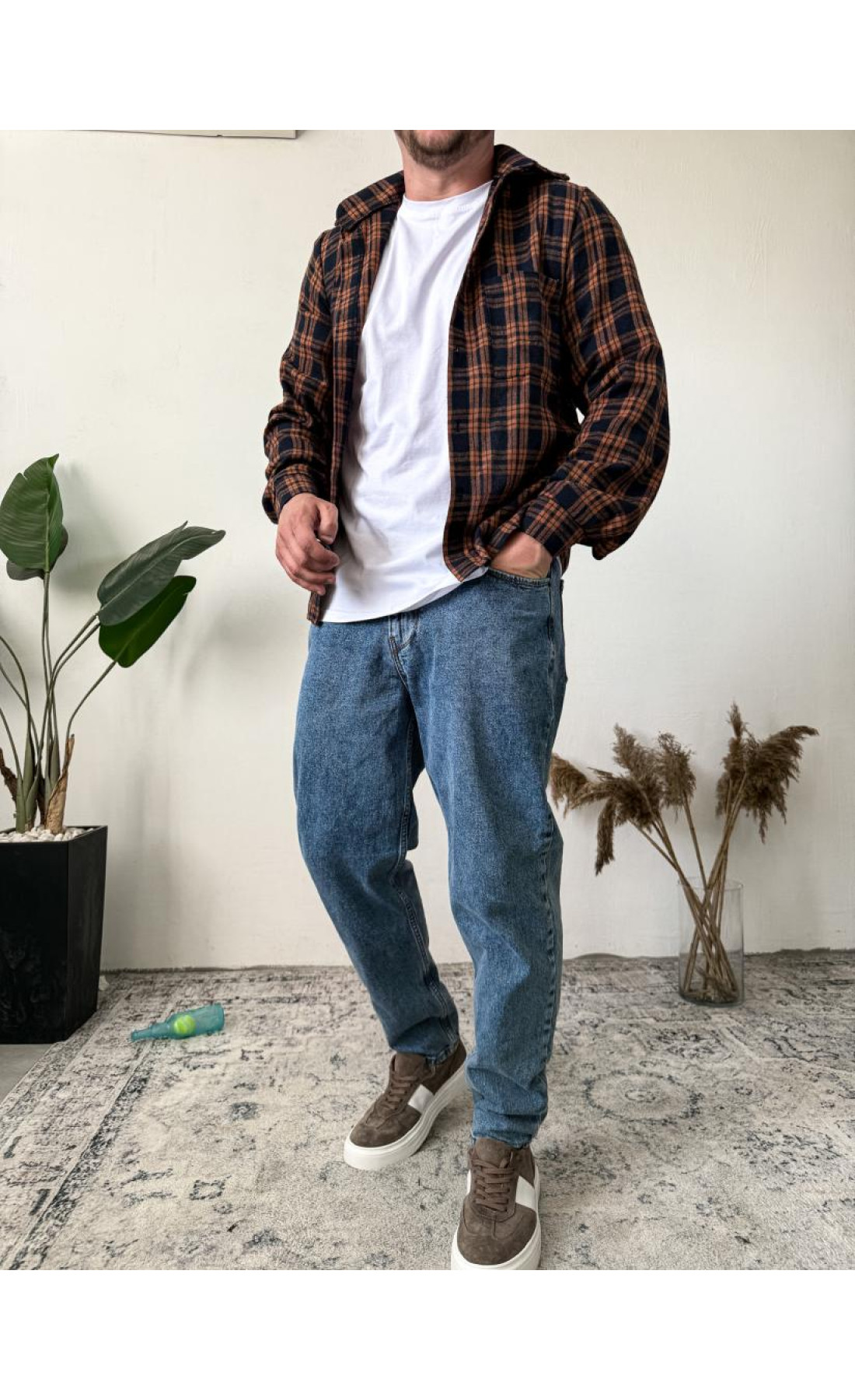 Сорочка байкова на кожен день тонка літо клітинка