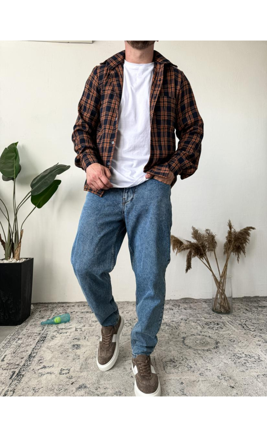 Сорочка байкова на кожен день тонка літо клітинка