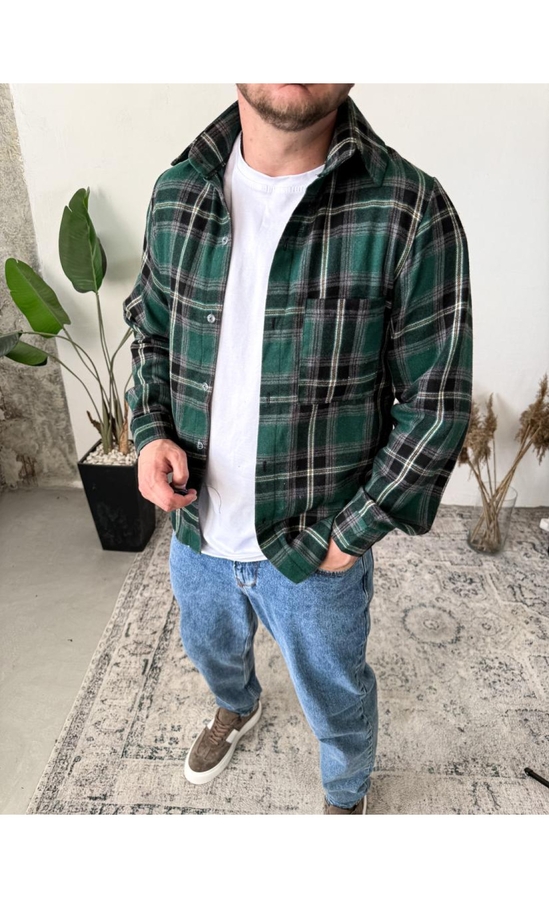 Сорочка байкова на кожен день тонка літо клітинка