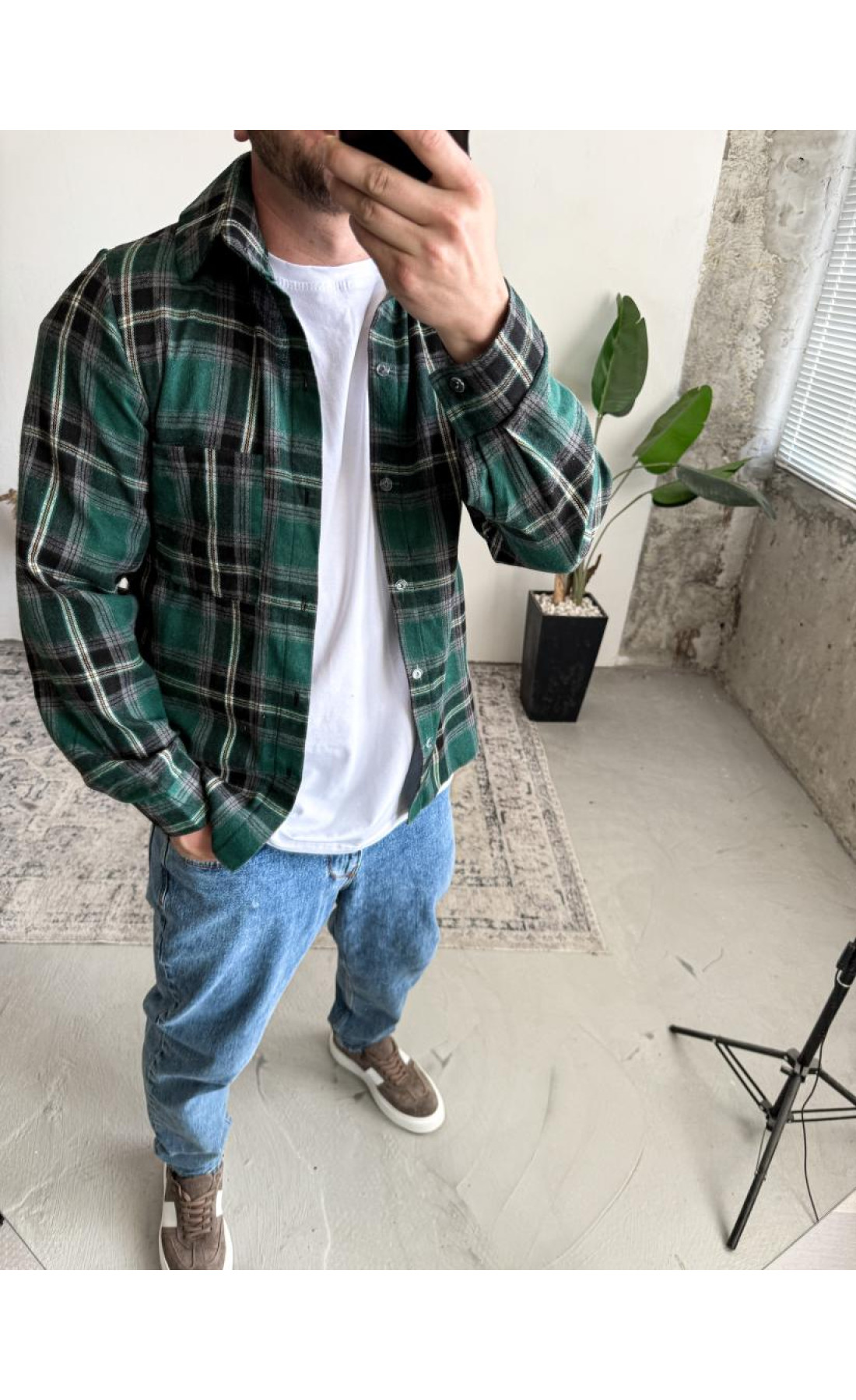 Сорочка байкова на кожен день тонка літо клітинка