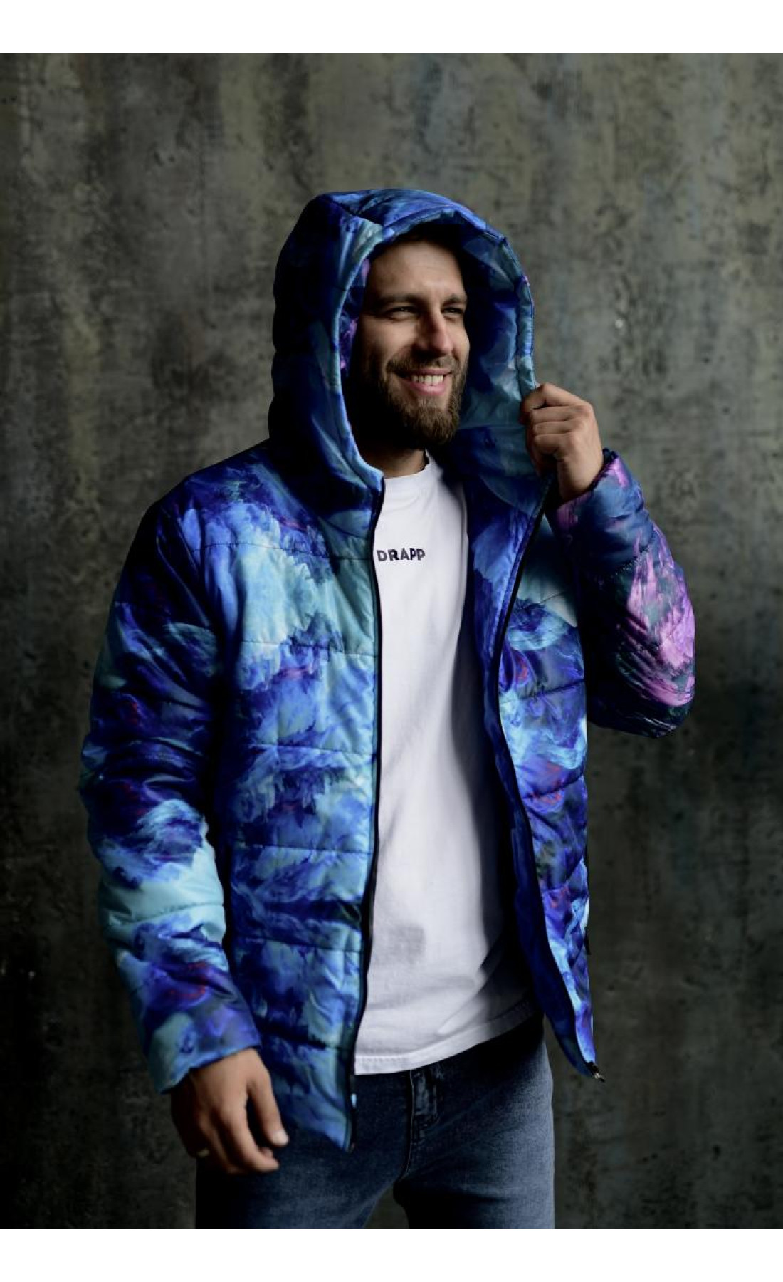 Куртка чоловіча демісезонна з абстрактним принтом