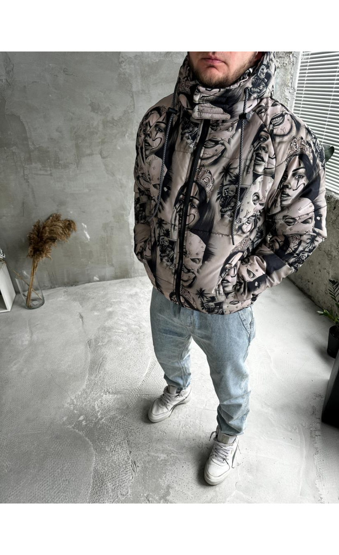 Куртка зимова зі знімним капюшоном чоловіча