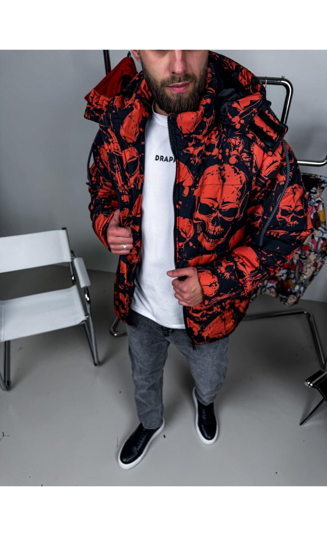 Куртка зимова зі знімним капюшоном чоловіча