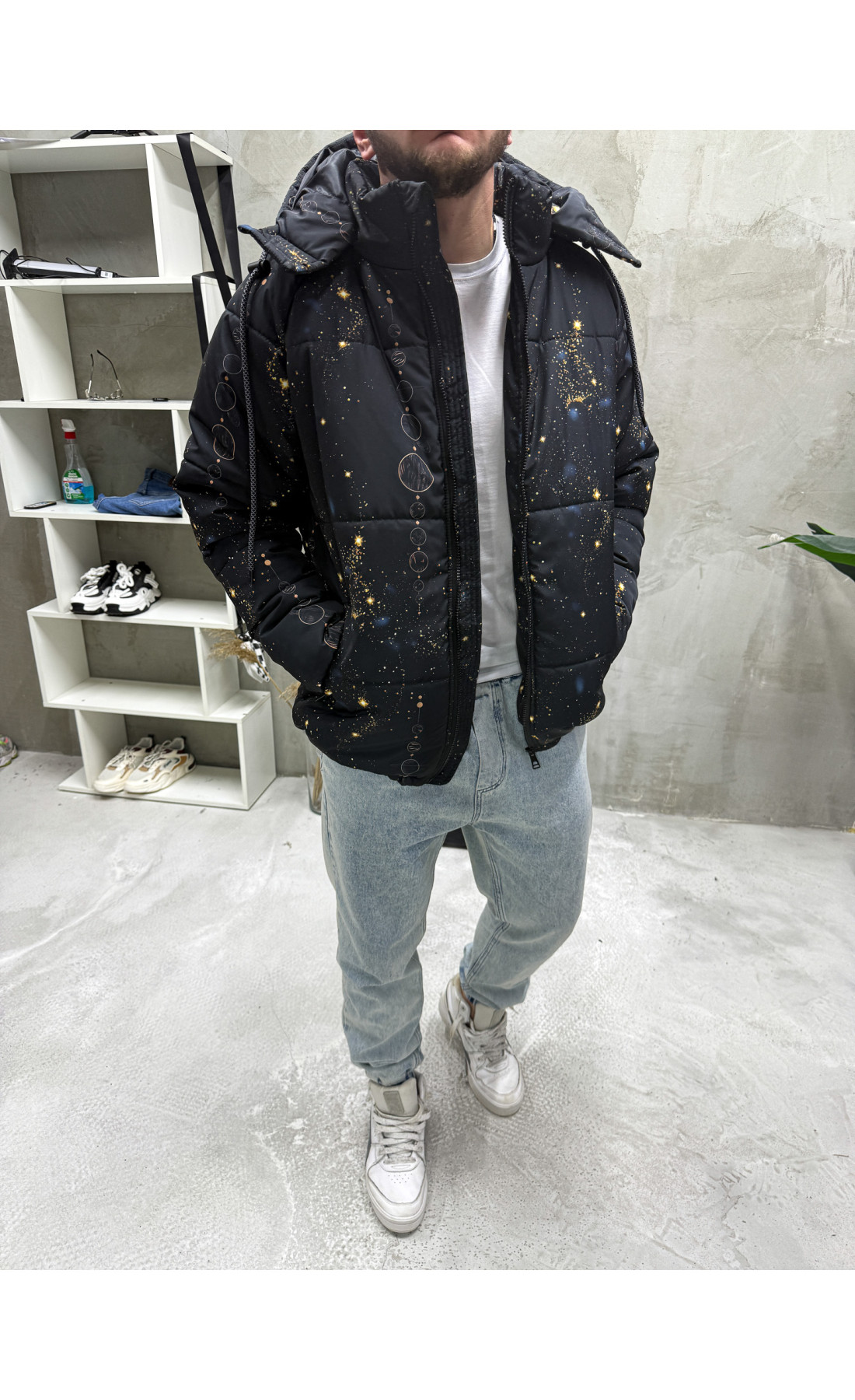 Куртка зимова зі знімним капюшоном чоловіча