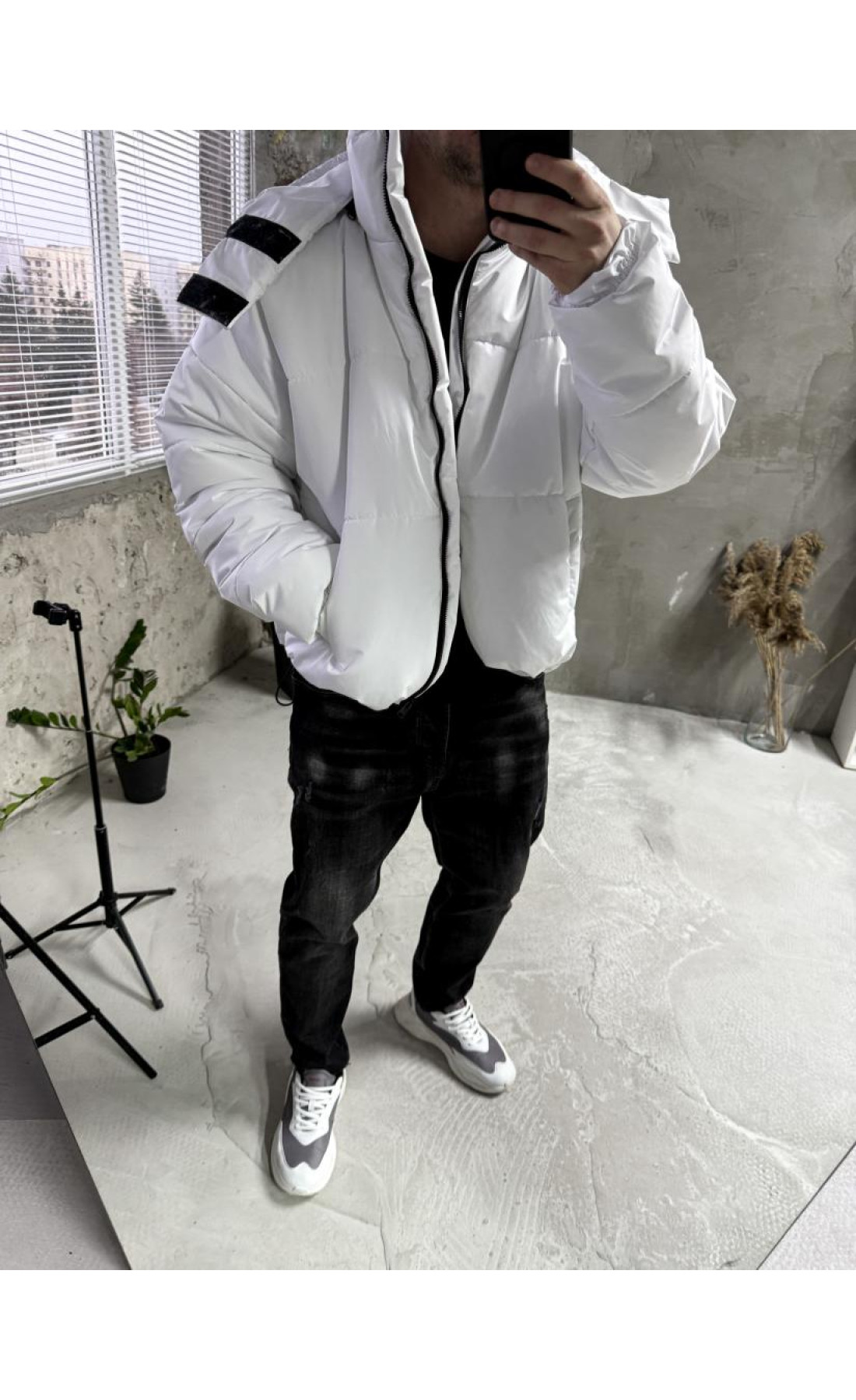 Куртка зимова матова зі знімним капюшоном виробництво україна