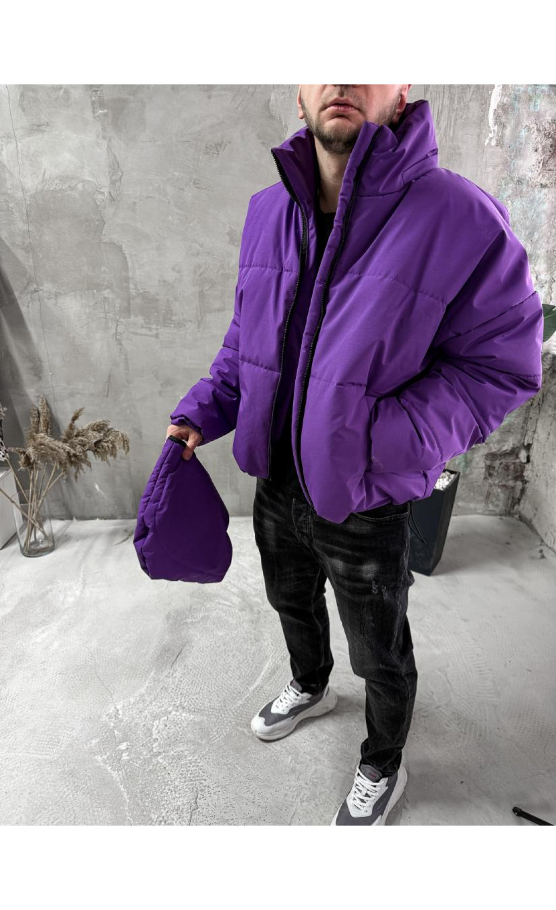 Куртка зимова (матова) зі знімним капюшоном виробництво україна