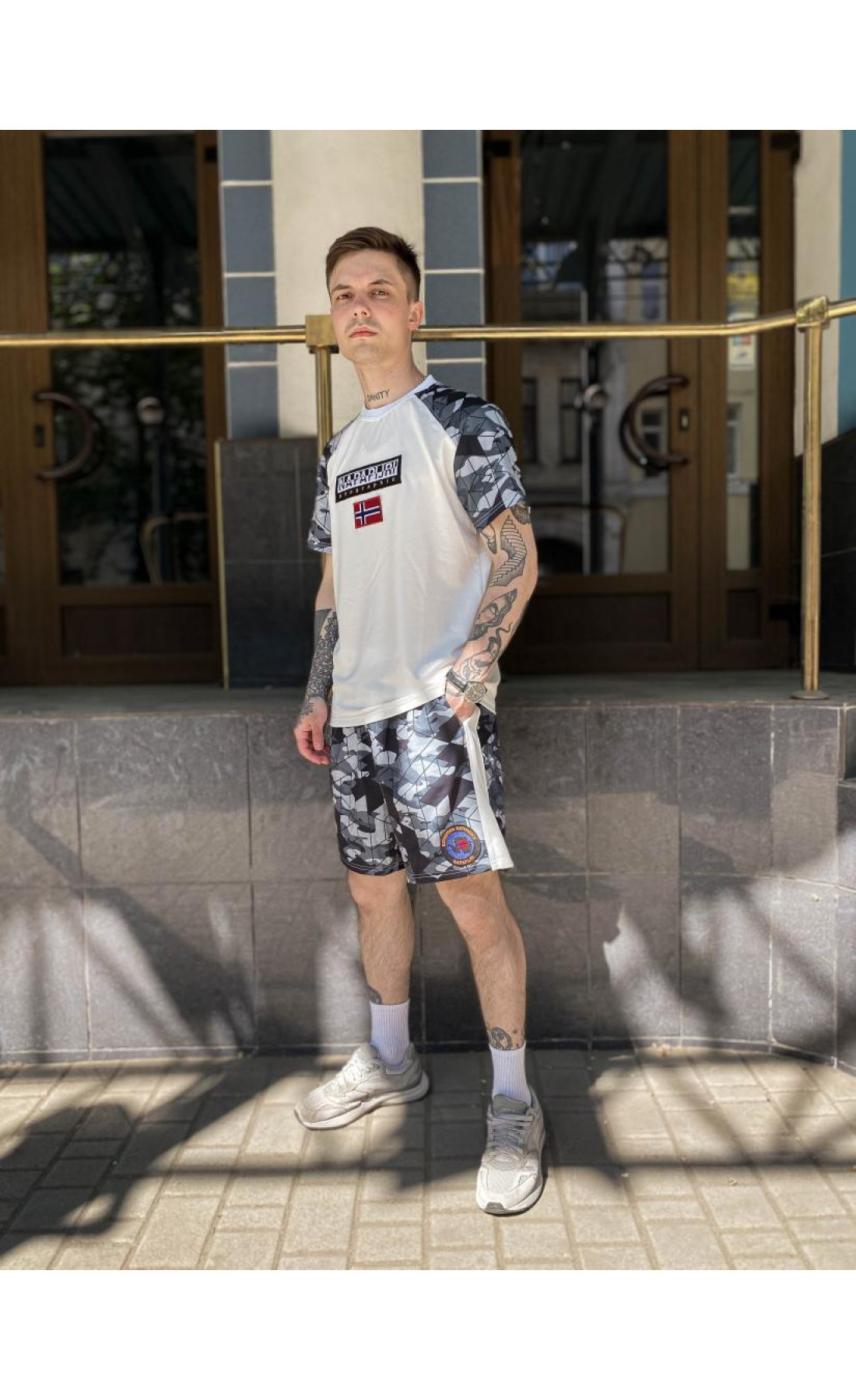 Літній костюм шорти футболка чоловічий трикотаж