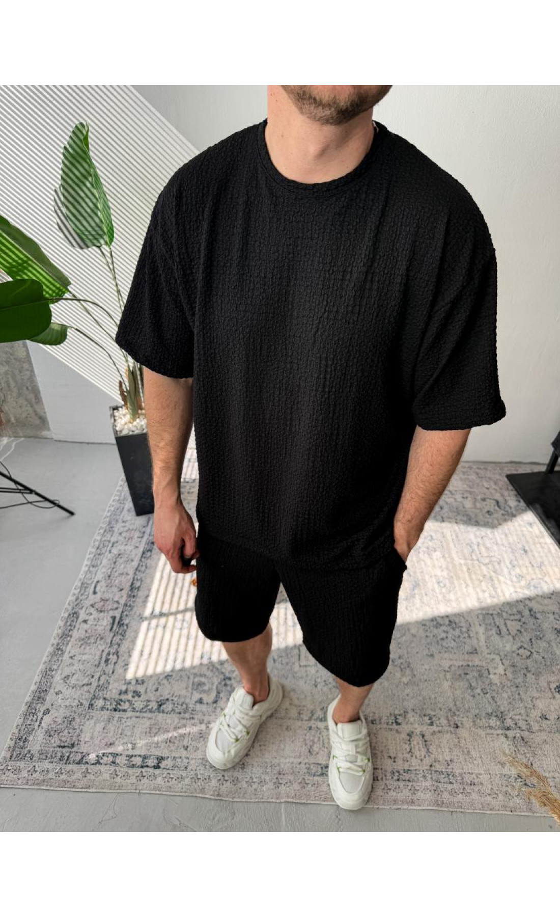 Комплект футболка шорти чоловічий стильний літо легкий трикотаж