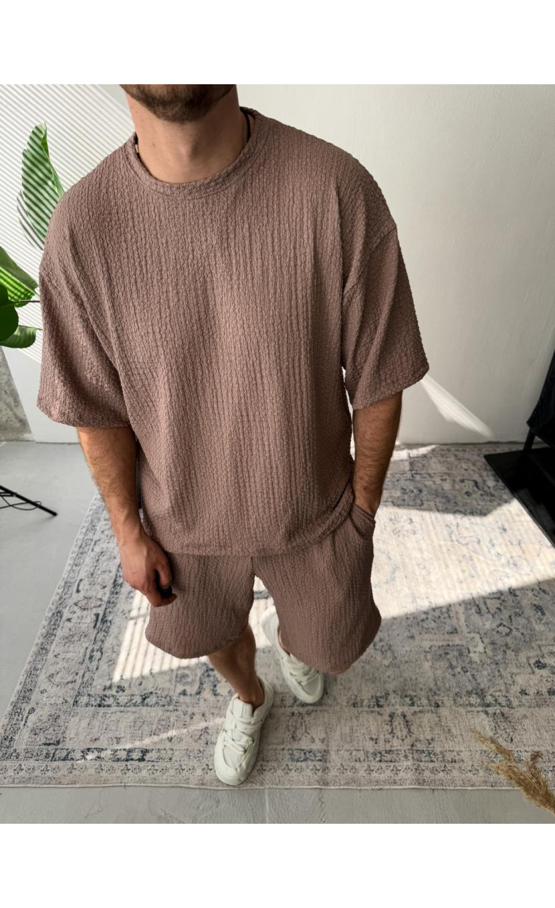 Комплект футболка шорти чоловічий стильний літо легкий трикотаж