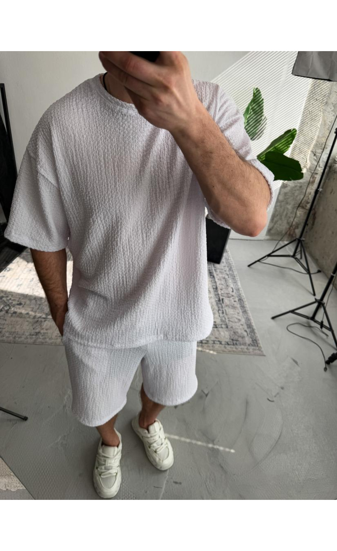 Комплект футболка шорти чоловічий стильний літо легкий трикотаж