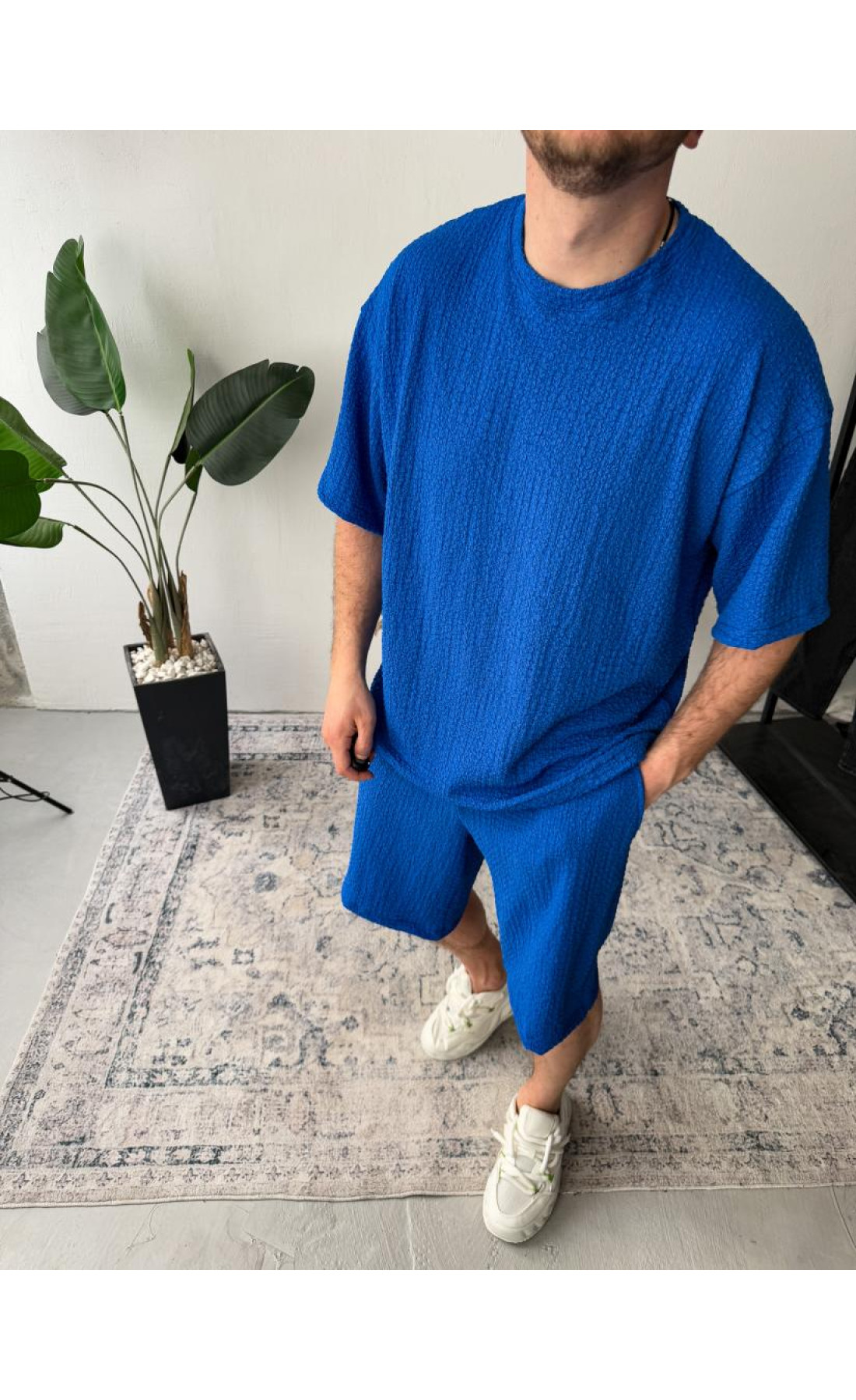 Комплект футболка шорти чоловічий стильний літо легкий трикотаж