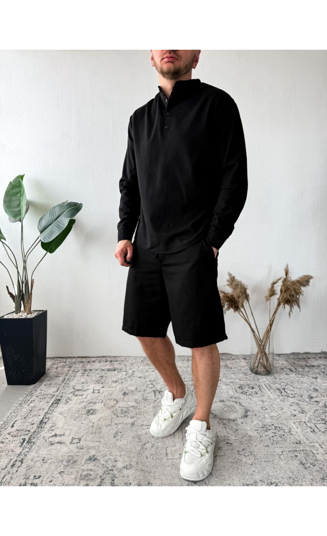 Комплект сорочка шорти чоловіча бавовна стиль літо тонка тканина