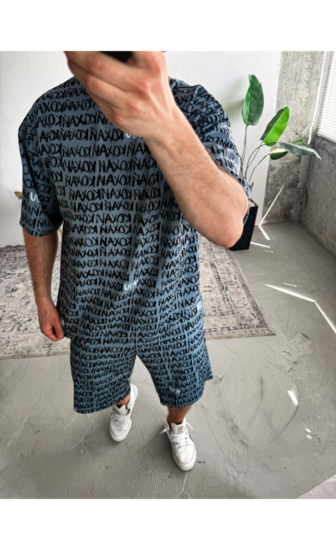 Комплект футболка шорти чоловічий оверсайз стильний літо трикотаж