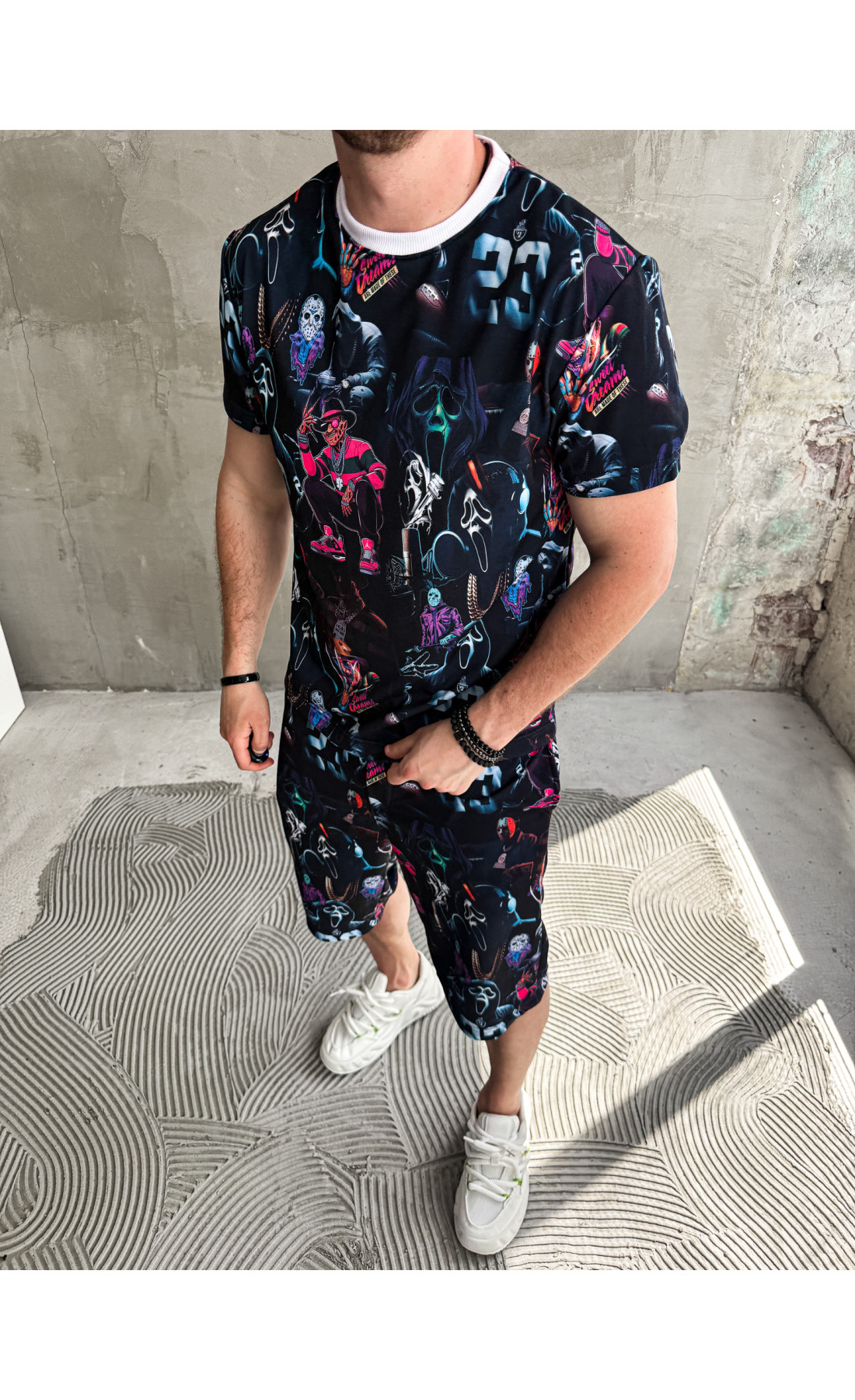 Комплект футболка шорти чоловічий оверсайз стильний літо трикотаж