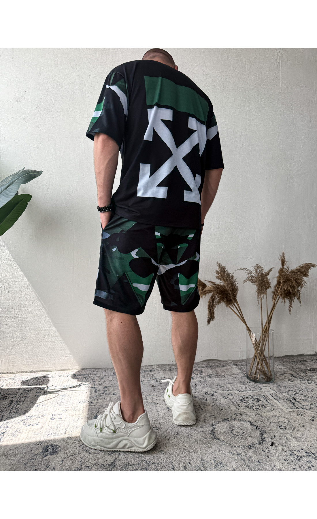 Комплект футболка шорти чоловіча  оверсайз