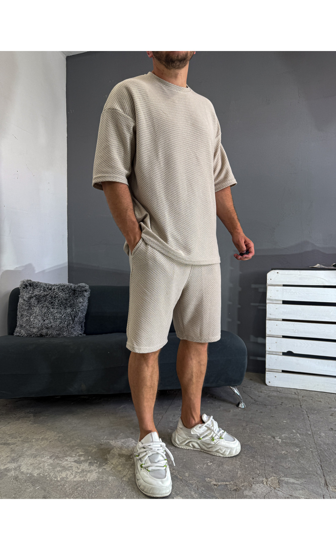 Комплект футболка шорти чоловічий стильний літо легкий