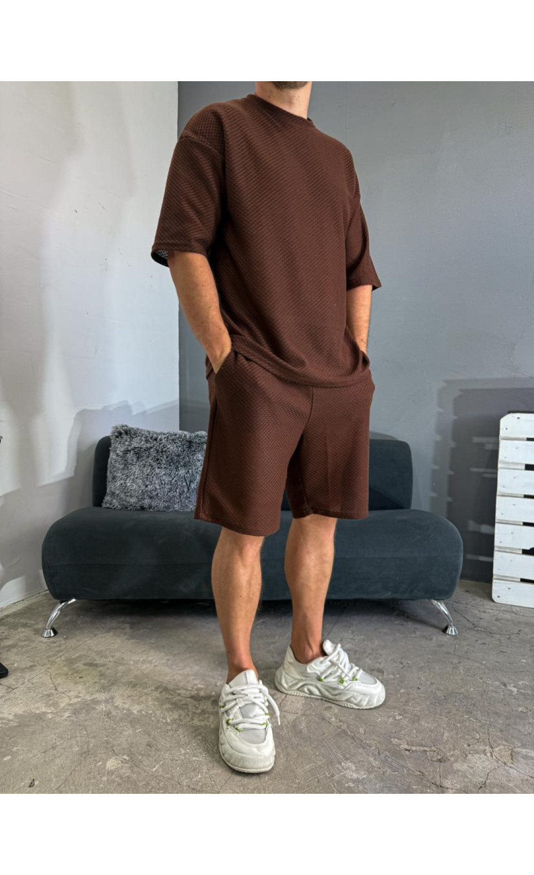 Комплект футболка шорти чоловічий стильний літо легкий