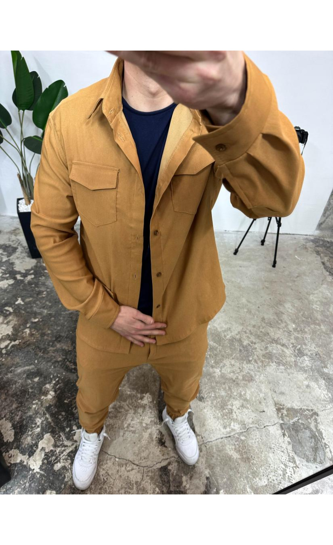 Жовтий повсякденний костюм (сорочка, штани)