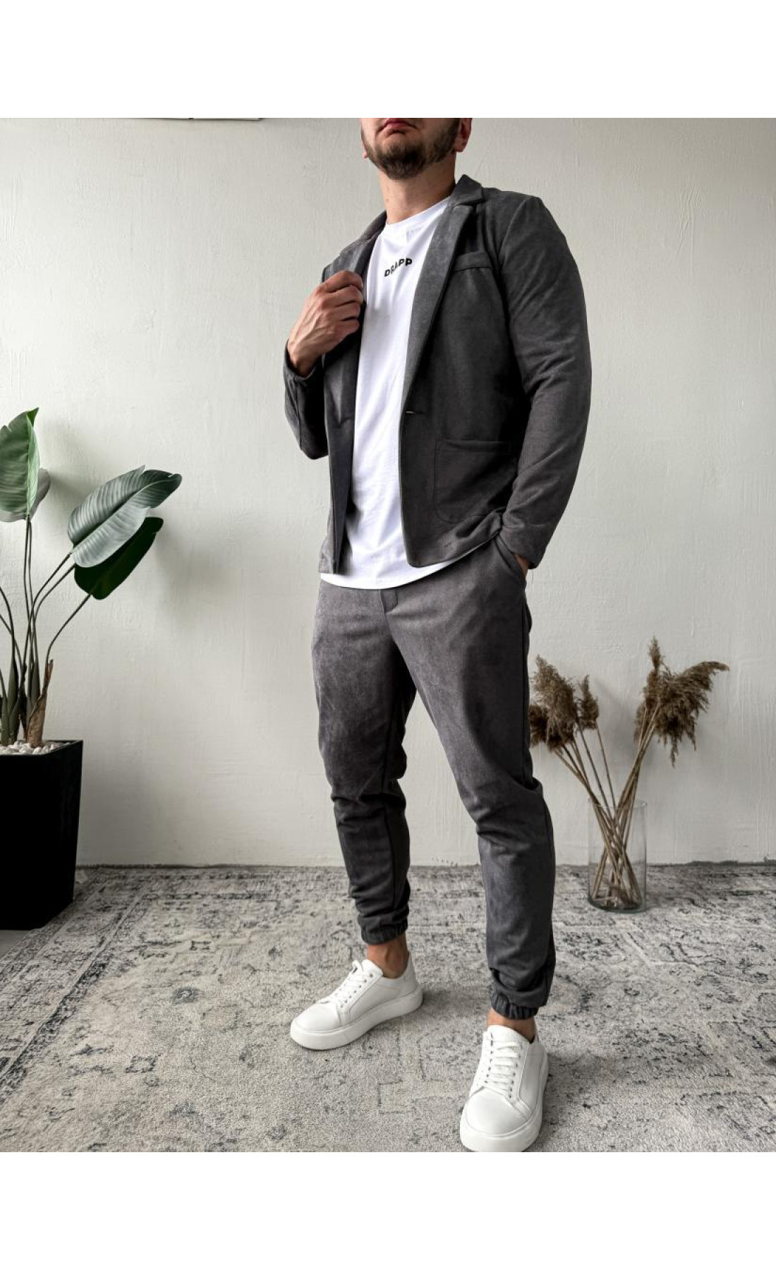 Костюм чоловічий стильний кежуал модний весна осінь