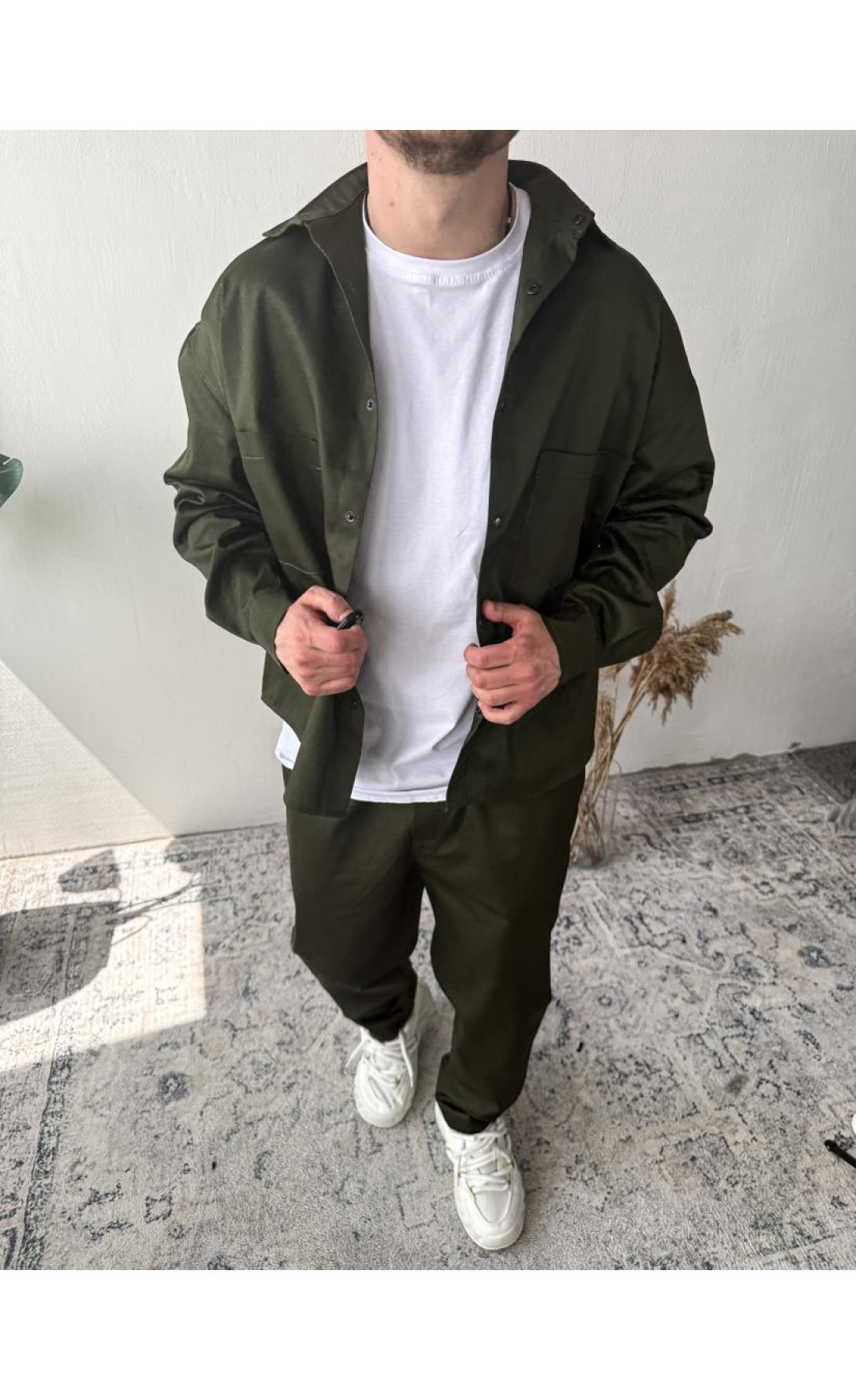 Костюм чоловічий котоновий сорочка штани щільний