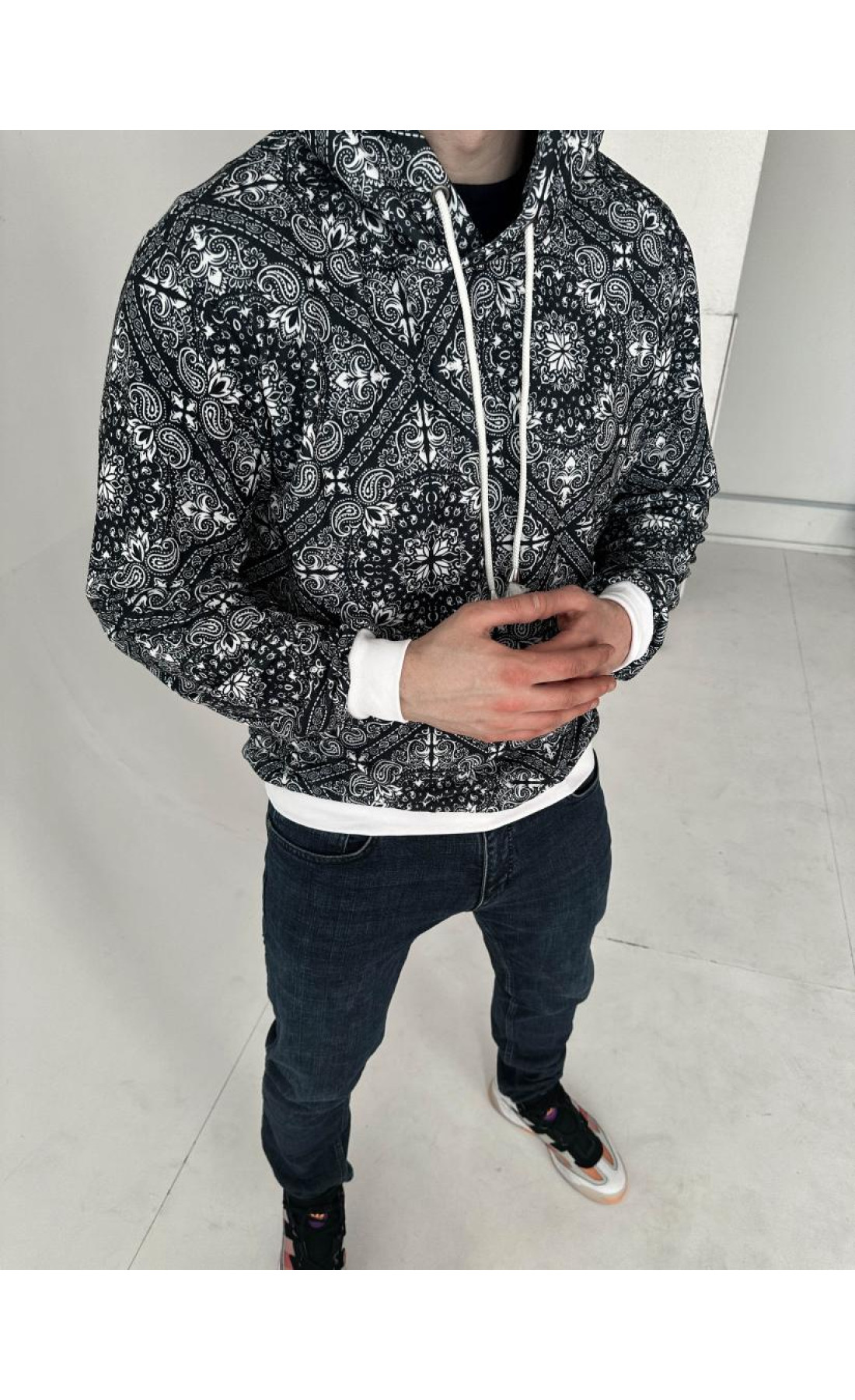 Худі чоловіче весна літо осінь принт трикотаж