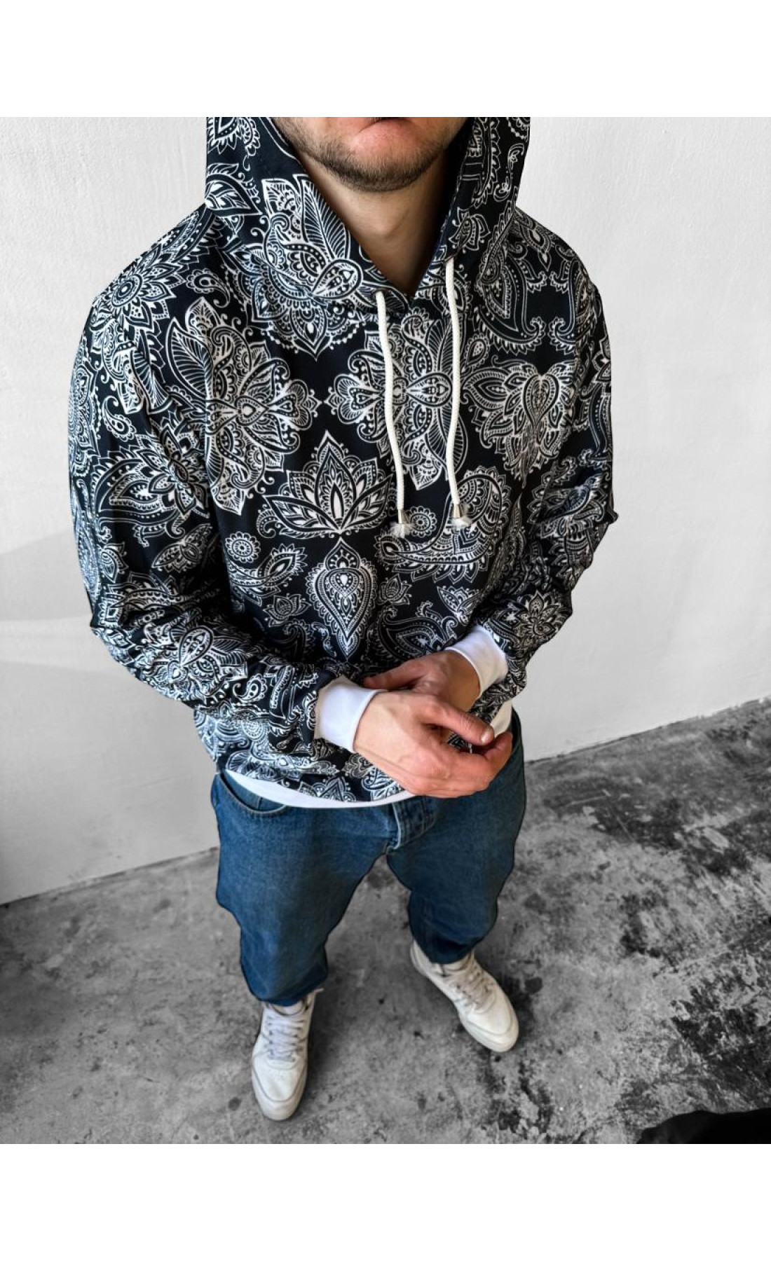 Худі чоловіче весна літо осінь принт трикотаж