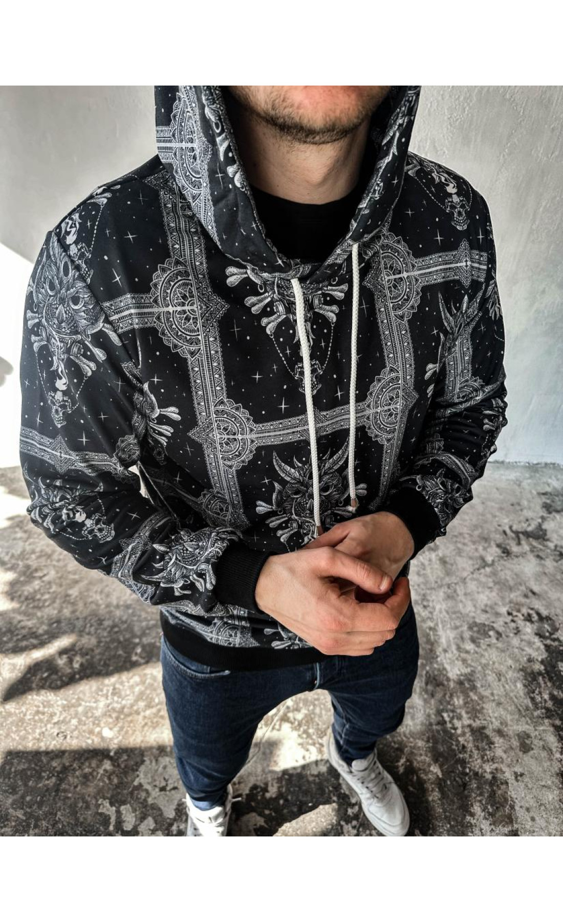 Худі чоловіче весна літо осінь принт трикотаж