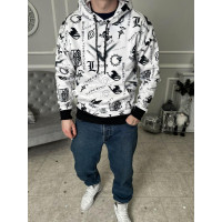 Худі чоловіче весна літо осінь принт трикотаж на флісі