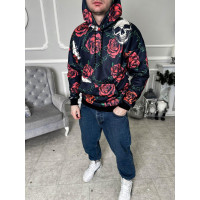 Худі чоловіче весна літо осінь принт трикотаж на флісі