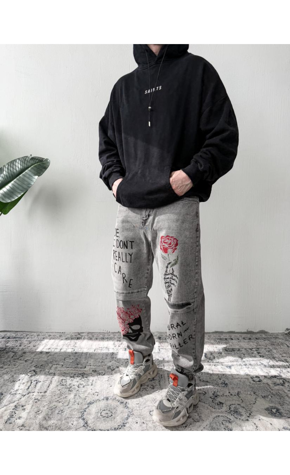 Джинси дтф чоловічі  джогери сірого кольори