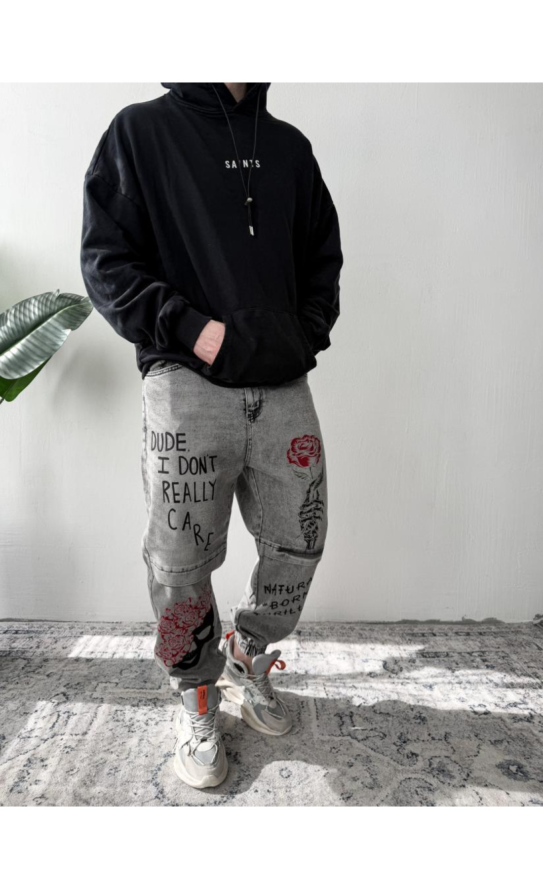 Джинси дтф чоловічі  джогери сірого кольори