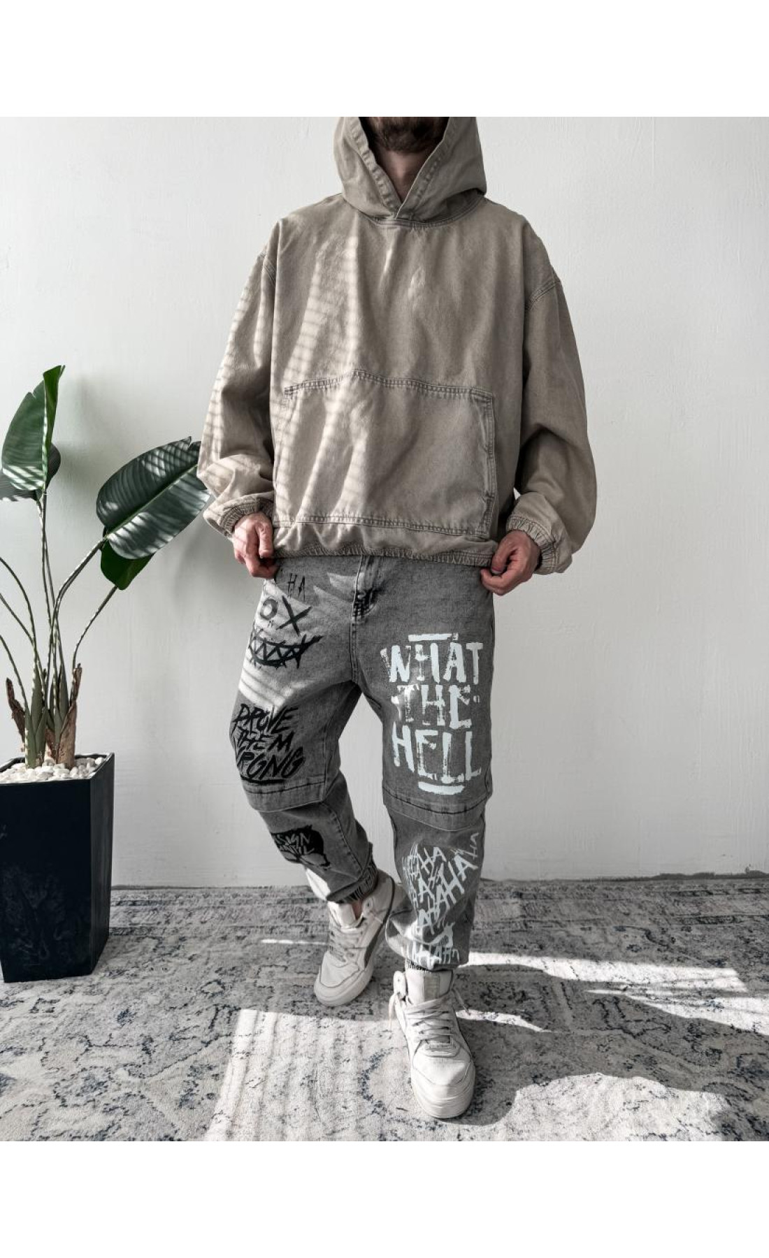 Джинси дтф чоловічі  джогери сірого кольори