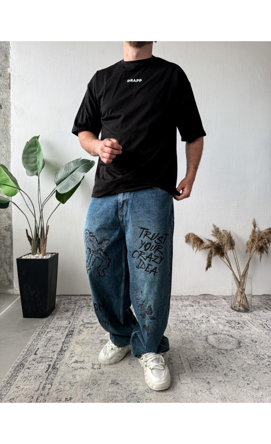 Джинси чоловічі дтф  вільні оверсайз