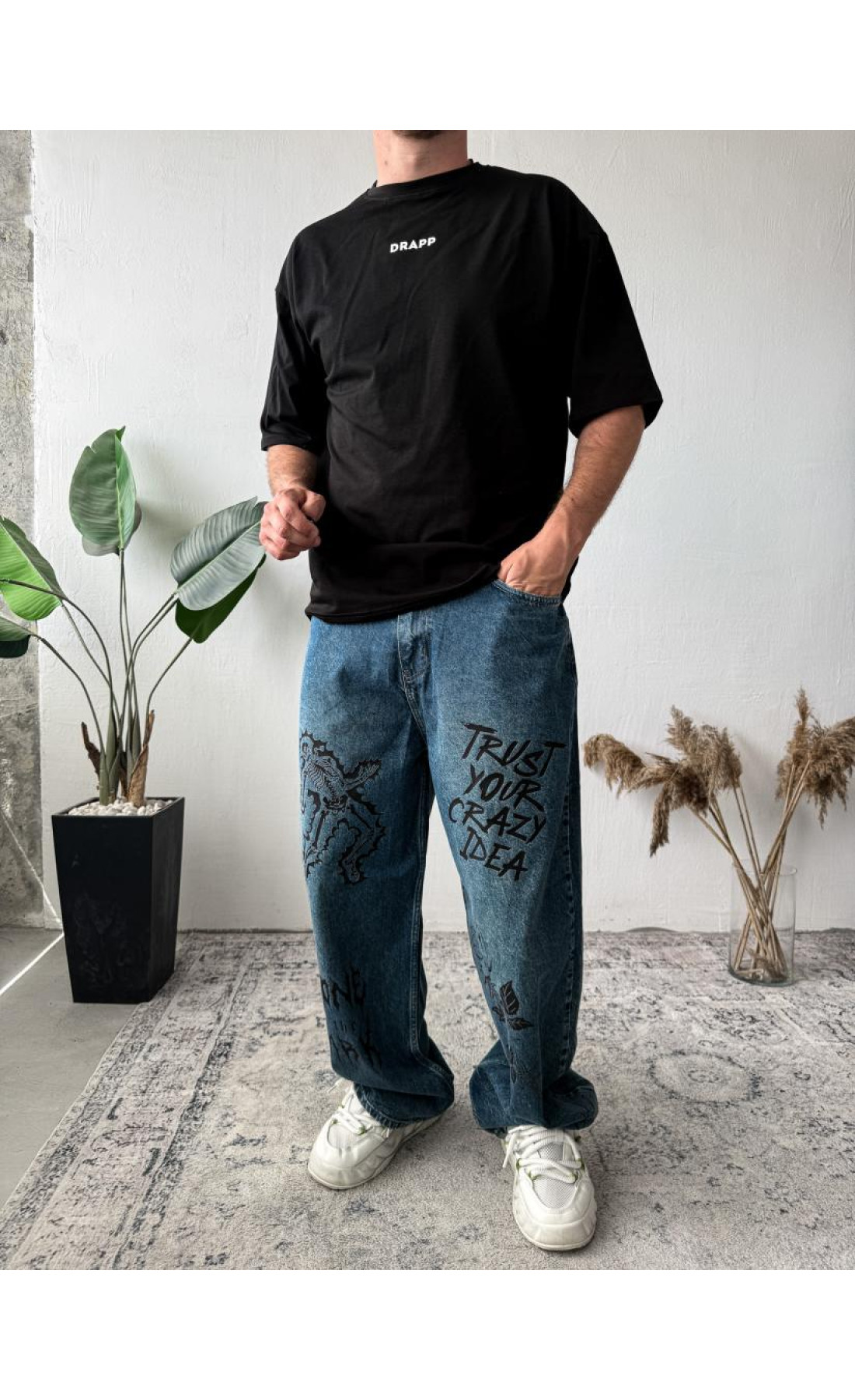 Джинси чоловічі дтф  вільні оверсайз