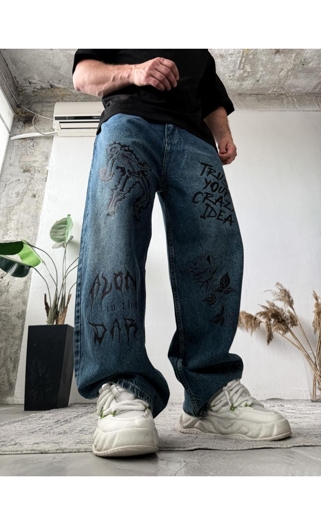 Джинси чоловічі дтф  вільні оверсайз