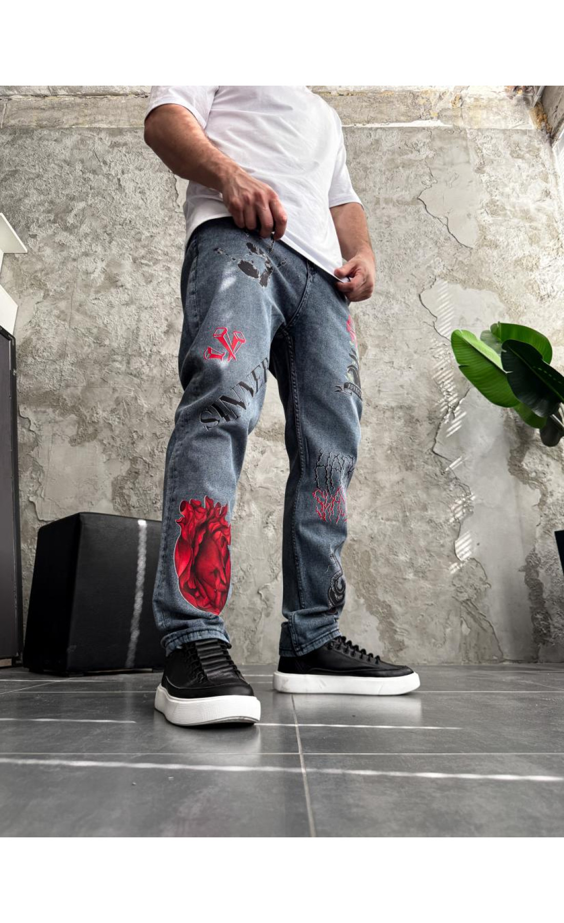 Джинси  осінь   синього кольору