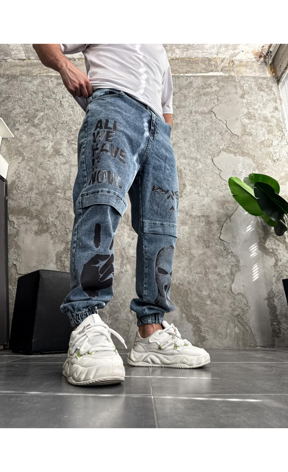 Джинси  осінь   синього кольору