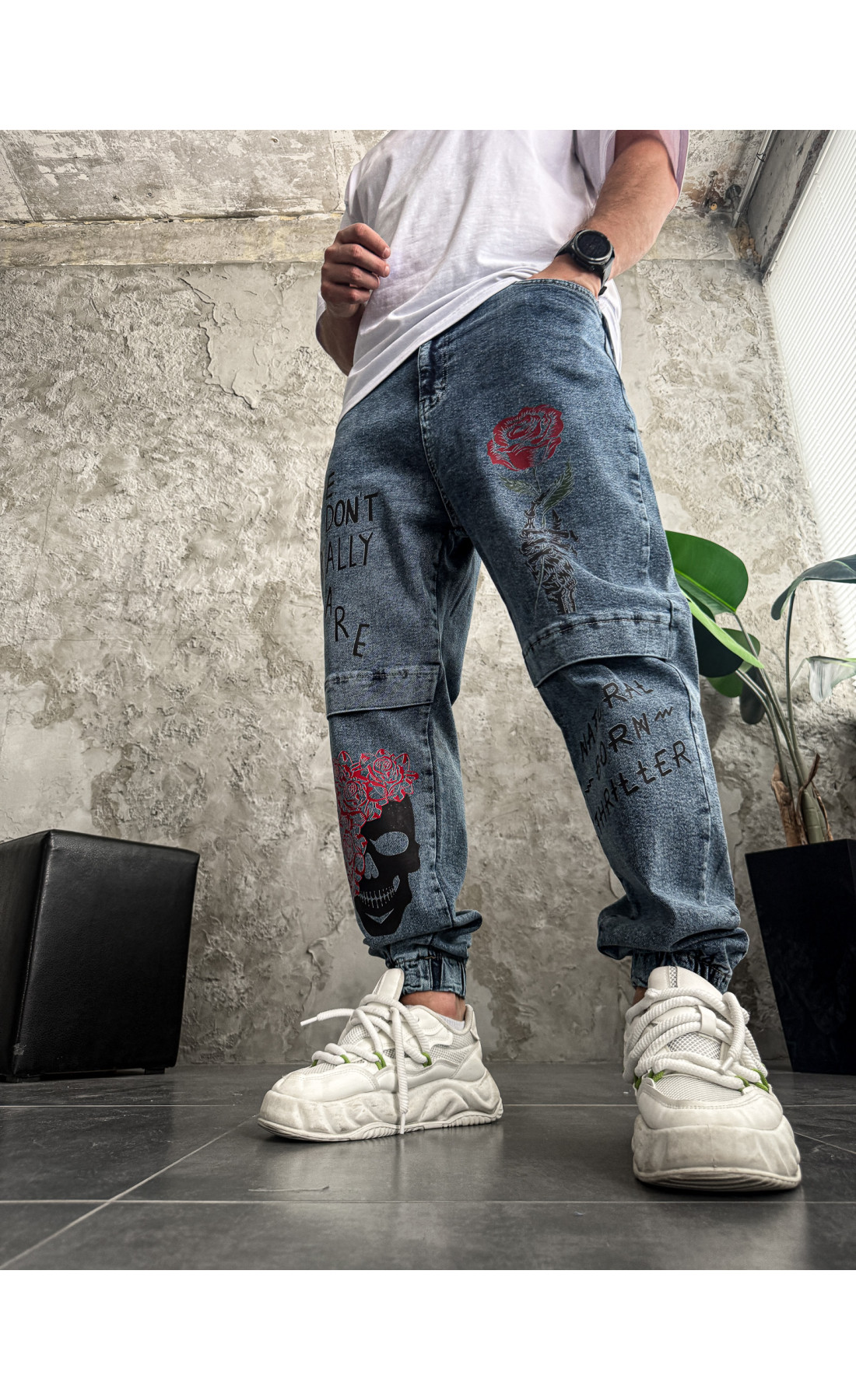 Джинси чоловічі   з принтом україна нова колекція