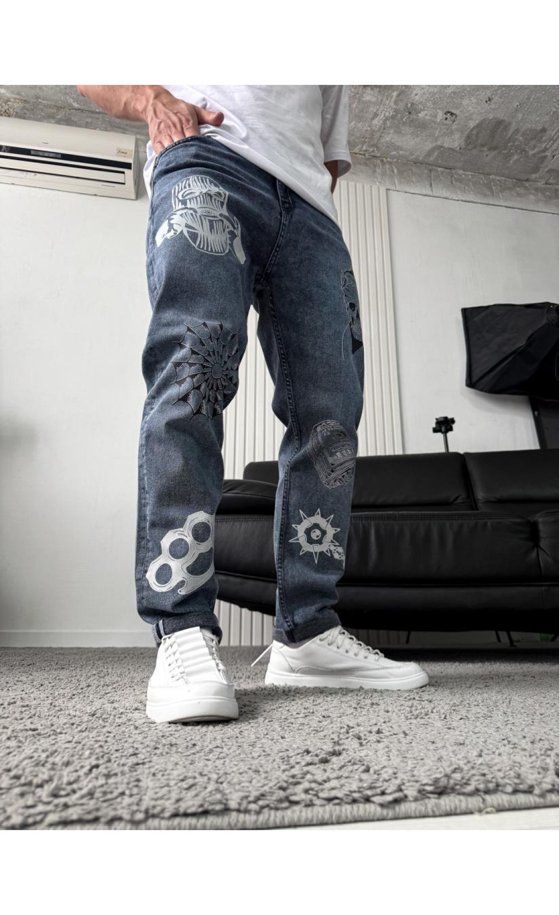 Джинси чоловічі   з принтом україна нова колекція