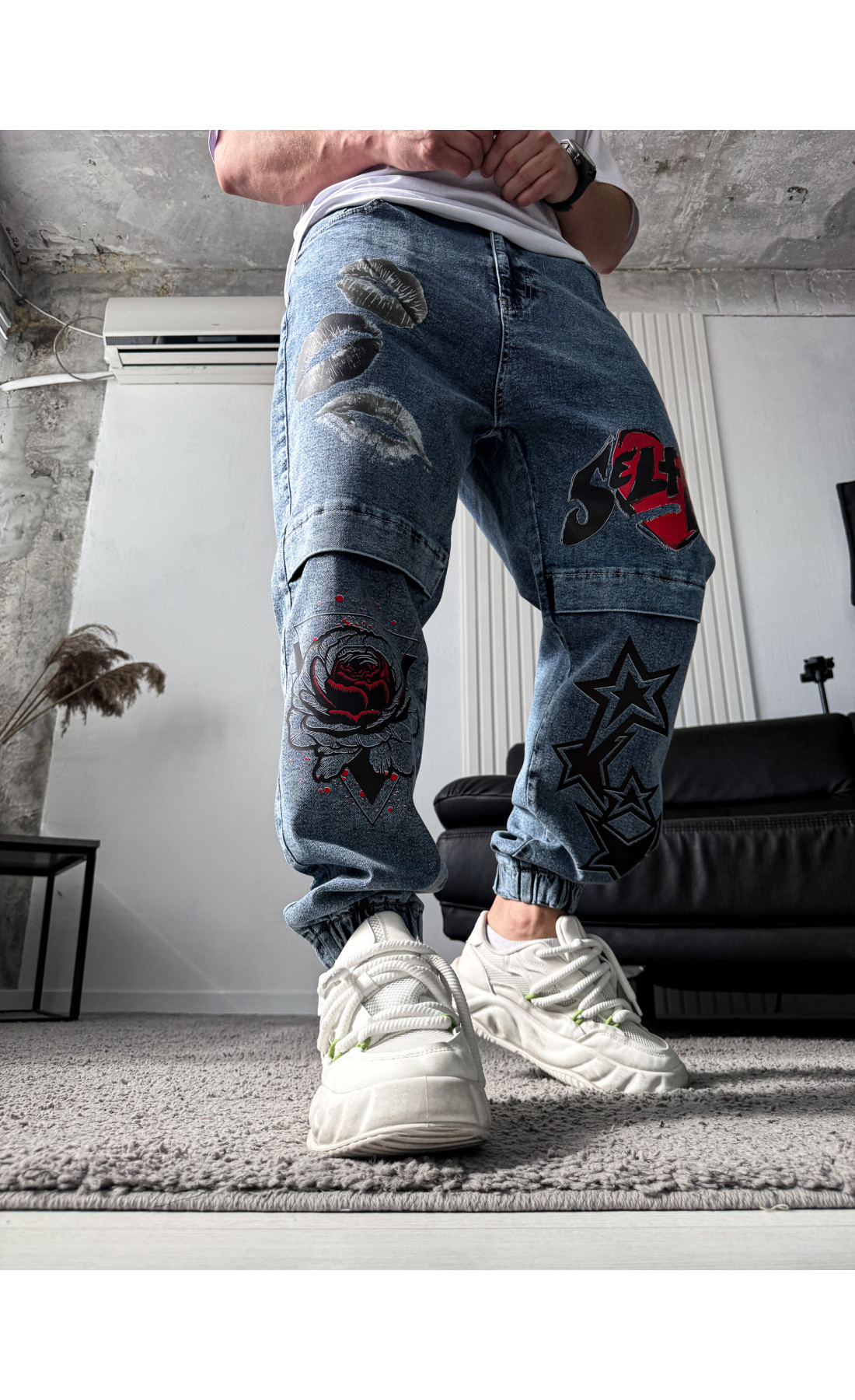 Джинси чоловічі   з принтом україна нова колекція