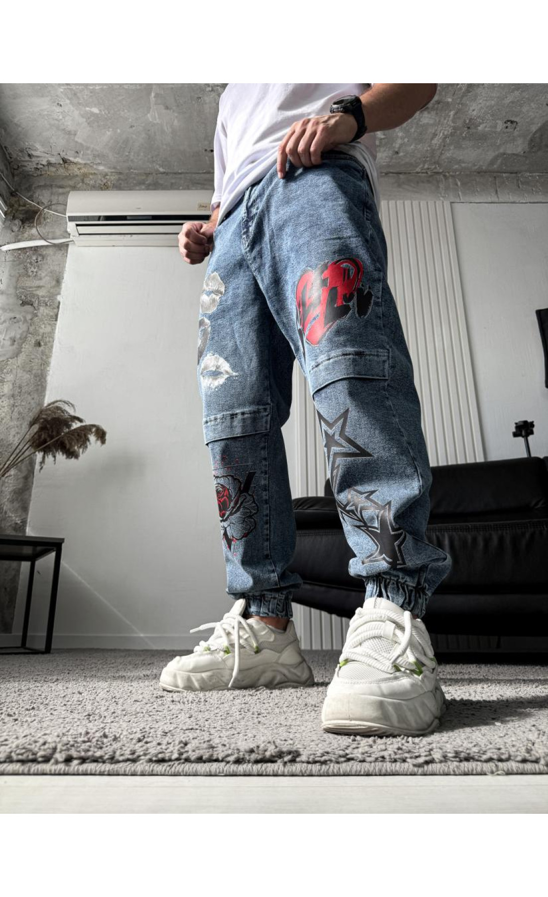 Джинси чоловічі   з принтом україна нова колекція