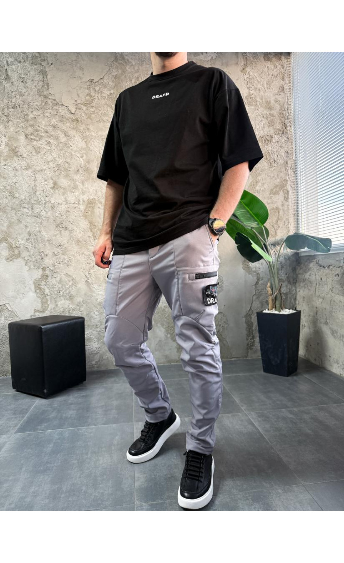 Спортивні штани на флісі софт шелл джогери  патч