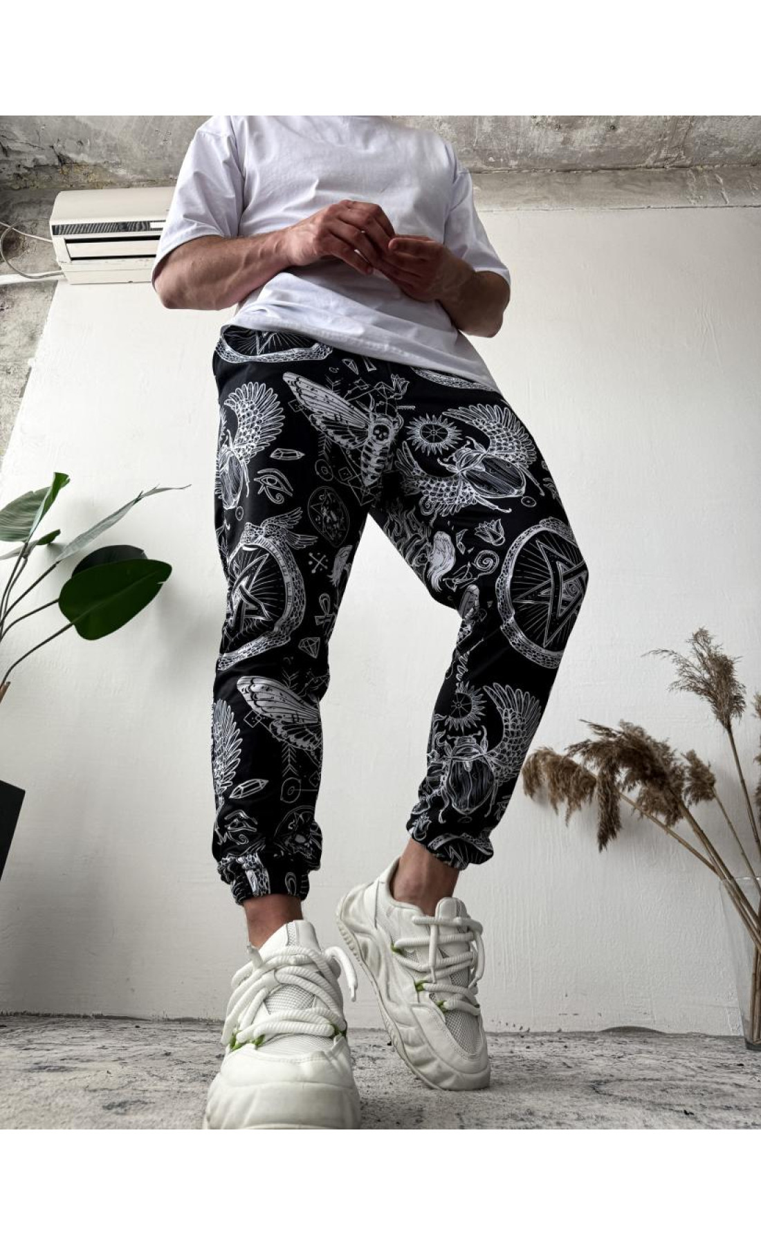 Спортивні штани чоловічі літо весна принт