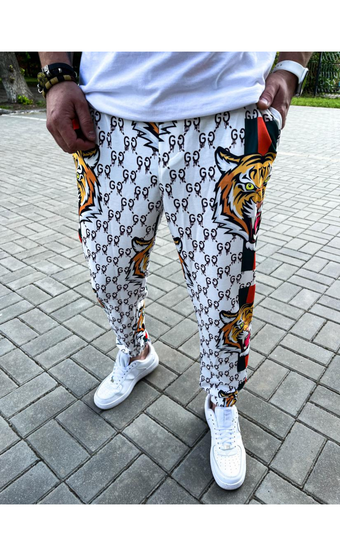 Спортивні штани чоловічі літо весна принт