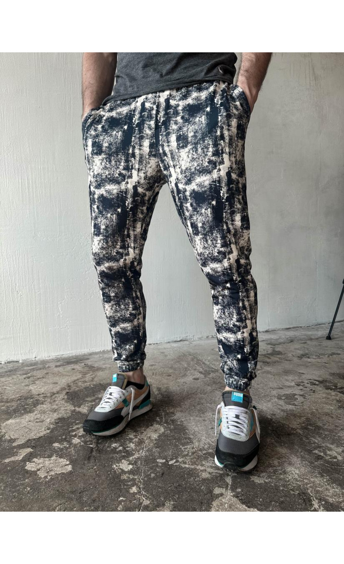 Спортивні штани чоловічі літо весна принт