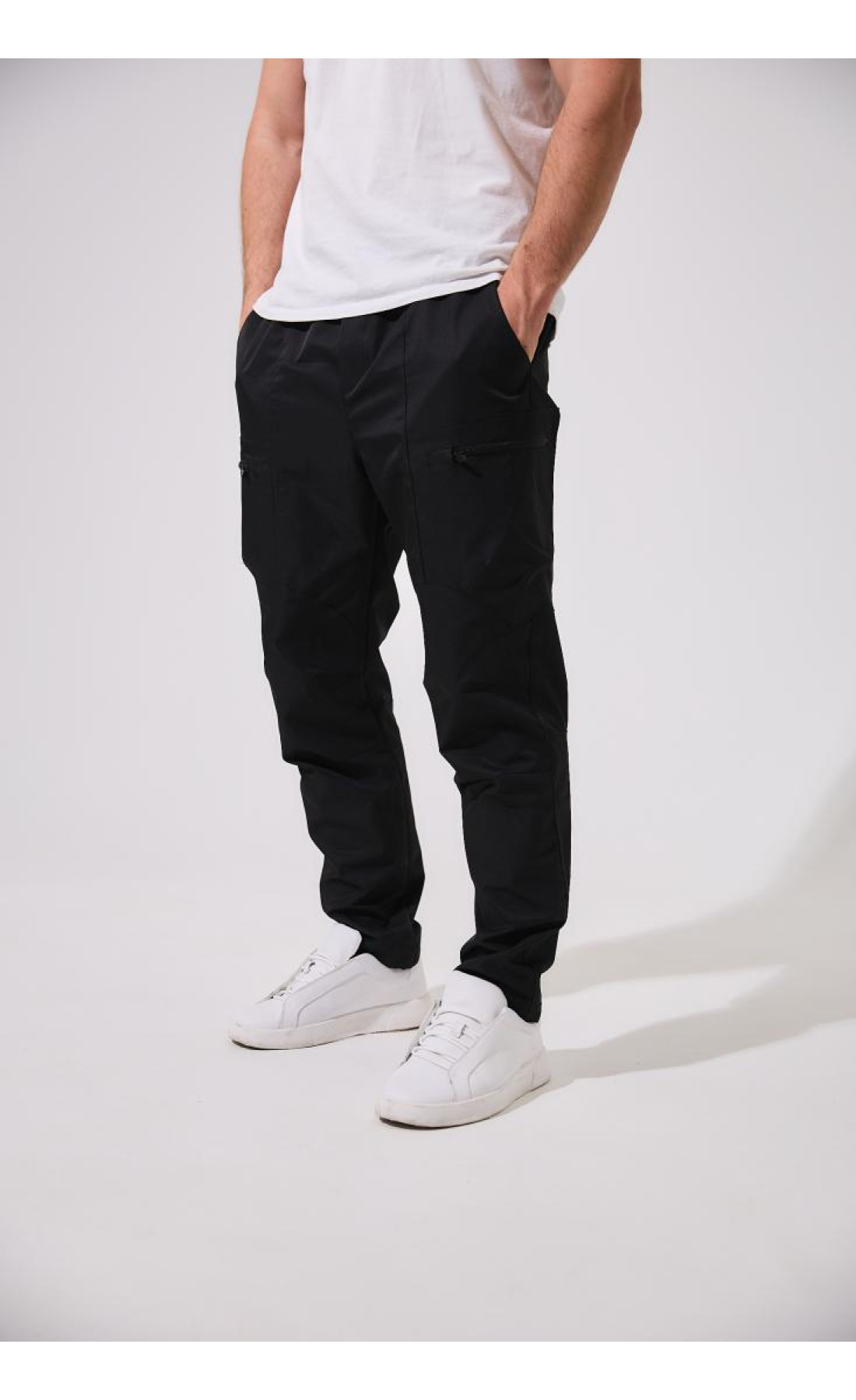 Джогери чоловічі чорного кольору матеріал плащівка